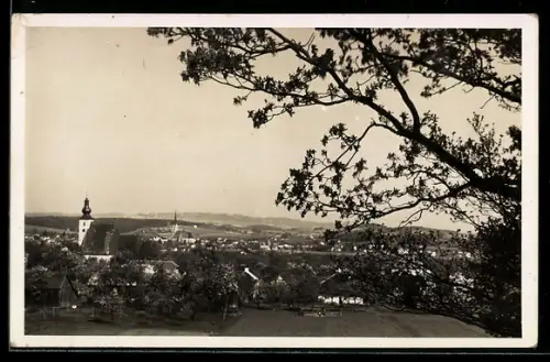 AK Rüstorf, Panorama mit Kirchtürmen