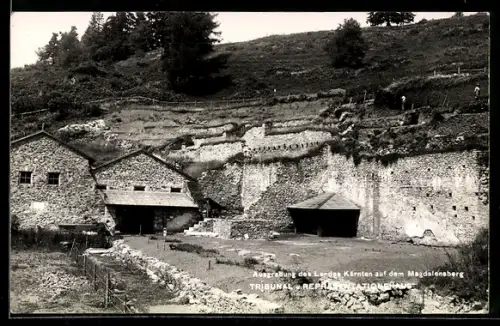 AK Magdalensberg /Kärnten, Ausgrabung, Tribunal