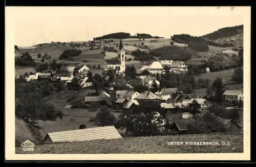 AK Unterweissenbach /O.Ö., Totalansicht mit Kirche