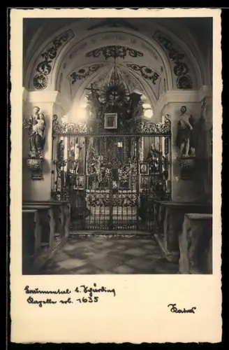 AK Brunnenthal b. Schärding, Kapelle, Innenansicht