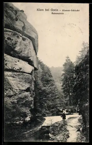 AK Klam bei Grein, Klamer-Schlucht, Rabenstein