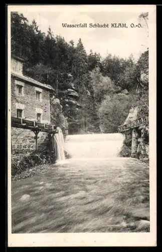 AK Klam /O.-Ö., Wasserfall Schlucht