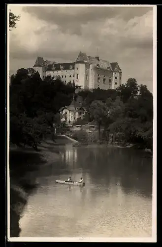 AK Grein a. d. Donau, Blick zum Schloss
