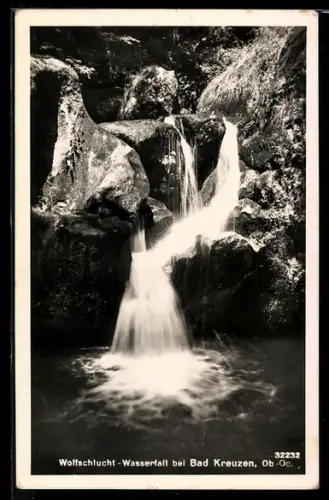 AK Bad Kreuzen, Wolfschlucht, Wasserfall