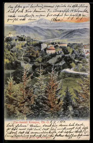 AK Kreuzen, Panorama mit Cur-Anstalt