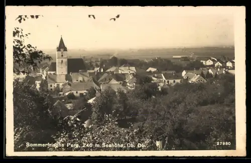 AK Perg /Ob.-Do., Teilansicht mit Kirche