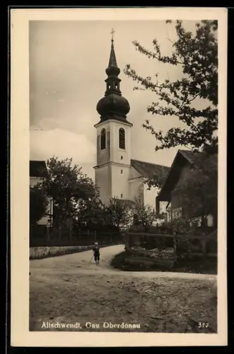 AK Altschwendt, Strassenpartie bei der Kirche