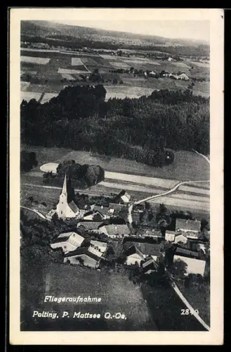 AK Palting /O.-Oe., Totalansicht aus der Vogelschau, Fliegeraufnahme