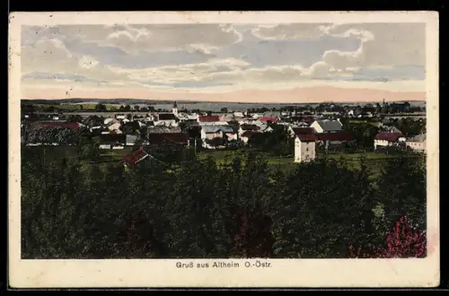 AK Altheim /O.-Östr., Teilansicht mit Kirche