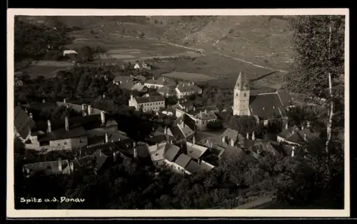 AK Spitz a. d. Donau, Teilansicht mit Kirche
