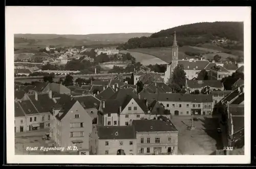 AK Eggenburg /N. D., Panorama mit Kirche