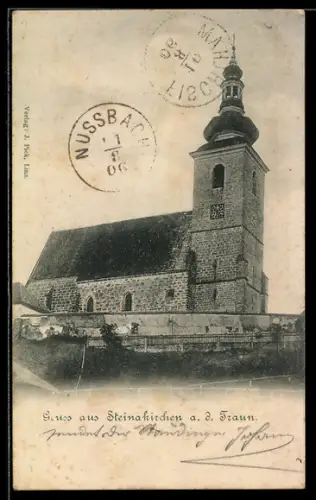 AK Steinakirchen a. d. Traun, Blick zur Kirche