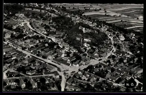 AK Reinthal, Totale des Ortes, Luftbild