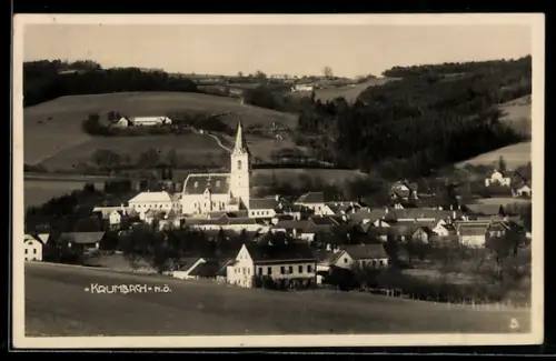 AK Krumbach /N.-Ö., Teilansicht mit Kirche