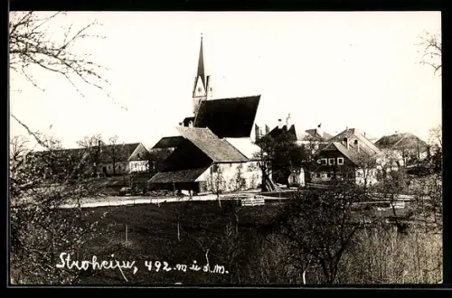 AK Stroheim, Ortsansicht mit Kirche