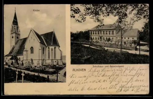 AK Alkoven, Schulhaus und Gemeindeamt, Kirche