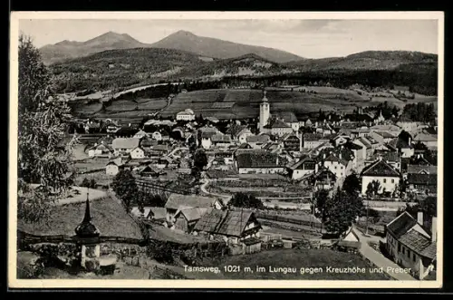 AK Tamsweg im Lungau, Panorama gegen Kreuzhöhe und Preber