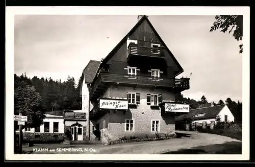AK Breitenstein /N.-Oe., Klamm am Semmering, Hotel-Restaurant Allinger Haus