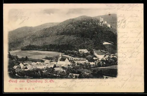 AK Ternberg /N. Öe., Panorama mit Kirche und Burg