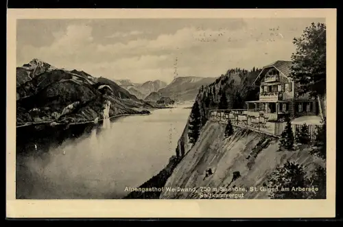 AK St. Gilgen am Abersee, Alpengasthof Weisswand