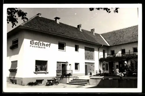 Foto-AK Allhaming, Gasthof Puckmayr