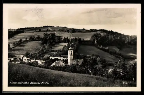 AK Zöbern /N.-Ö., Panorama mit Kirche