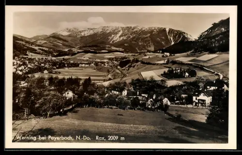 AK Payerbach, Werning, Panorama mit Rax
