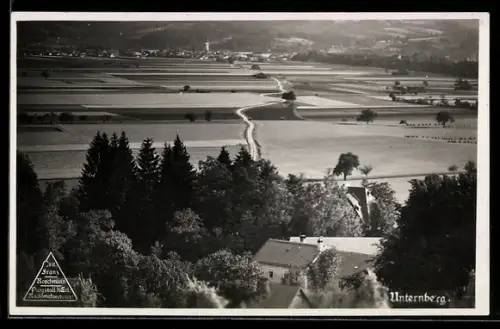 AK Purgstall an der Erlauf, Unternberg, Panorama mit Feldern und Kirche