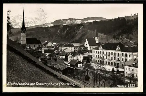 AK Bischofshofen /Salzburg, Panorama mit Tennengebirge