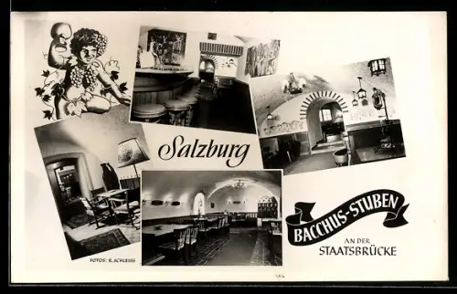 AK Salzburg, Bacchus-Stuben an der Staatsbrücke