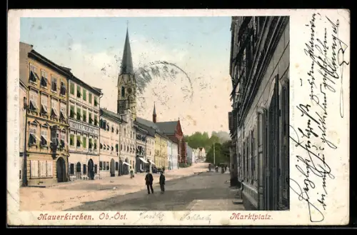 AK Mauerkirchen /Ob. Öst., Marktplatz