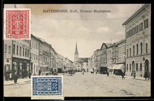 AK Mattighofen /O.-Ö., Unterer Marktplatz