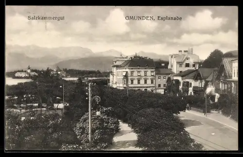 AK Gmunden /Salzkammergut, Esplanade