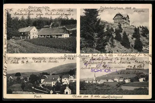 AK St. Radegund am Schröckl, Schöckl-Gebiet, Göstingerhütte, Stubenberghaus, Puch