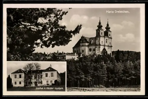 AK Maria Dreieichen, Kirche, Gasthof H. Förster