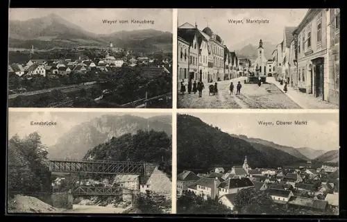 AK Weyer, Marktplatz, Oberer Markt, Ennsbrücke