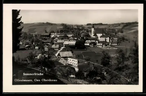 AK Offenhausen /Gau Oberdonau, Panorama mit Kirche