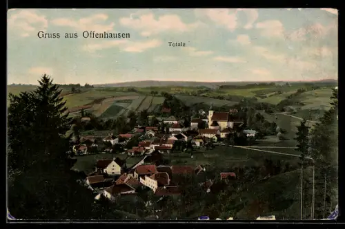 AK Offenhausen, Totale mit Dorf und Kirche