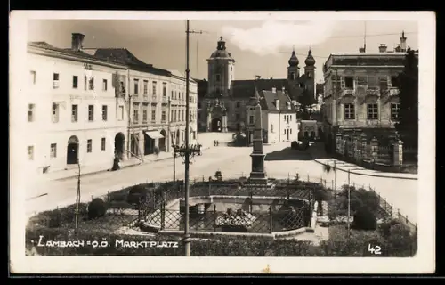 AK Lambach /O. Ö., Marktplatz