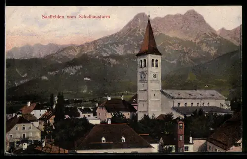 AK Saalfelden, Blick vom Schulhausturm