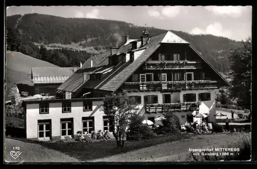 AK Elsbethen, Mitteregg Alpengasthof mit Gaisberg