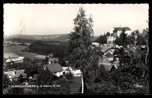 AK Albrechtsberg a. d. Krems, Panorama mit Schloss und Dorf