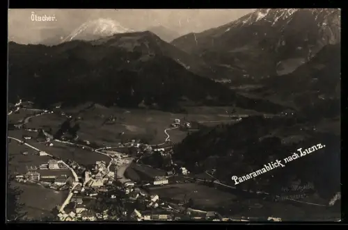 AK Lunz, Panoramablick mit Ötscher