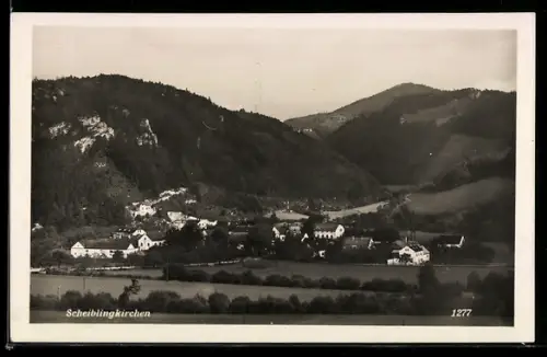 AK Scheiblingkirchen, Panorama mit Kirche und Häusern