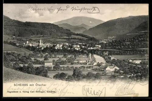 AK Scheibbs, Panorama mit Otscher