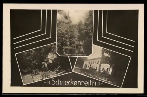 AK Ardagger /N.-Ö., Schneckenreith, Gasthof Tremesberger, Partie an der Klamm