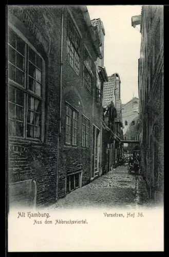 AK Hamburg-Neustadt, Abbruchsviertel, Vorsetzen, Hof 36