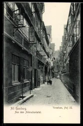 AK Hamburg-Neustadt, Aus dem Abbruchsviertel, Vorsetzen, Hof 32