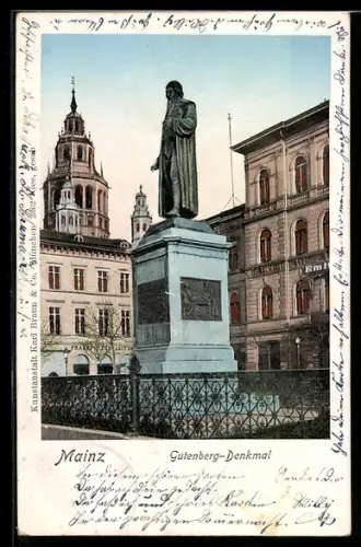 AK Mainz, Gutenberg-Denkmal