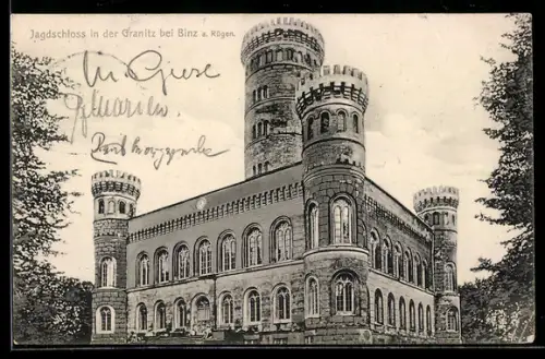 AK Binz /Rügen, Jagdschloss in der Granitz